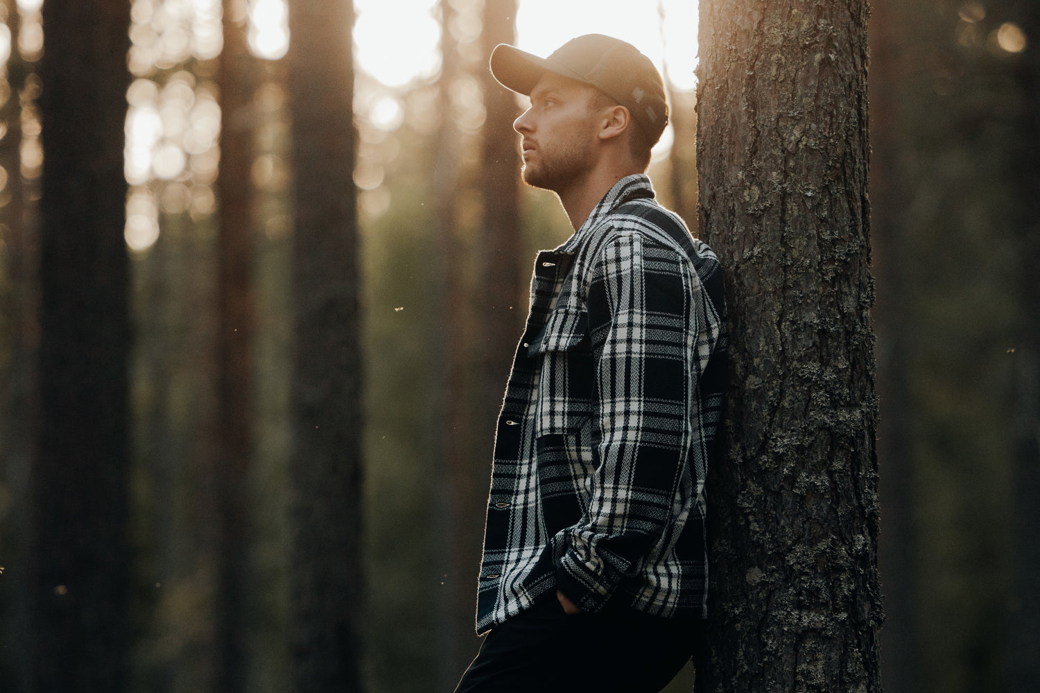 Knowledge Cotton Apparel Big Checkered organic cotton overshirt