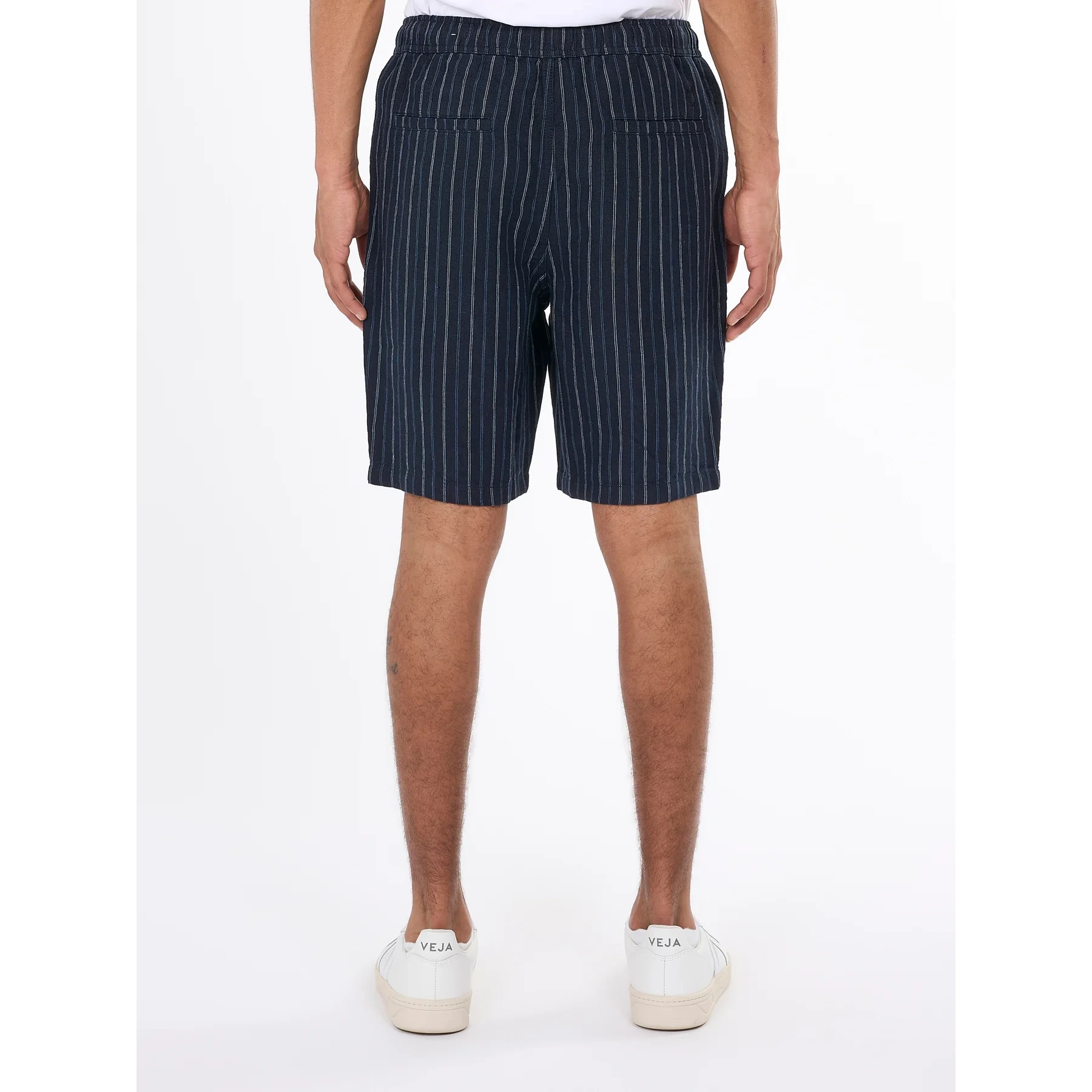 FIG Loose Striped Linen Shorts