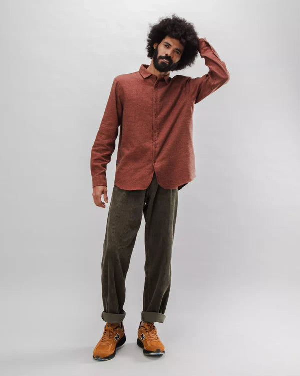 Mouline Flannel Overshirt Made Of Organic Cotton