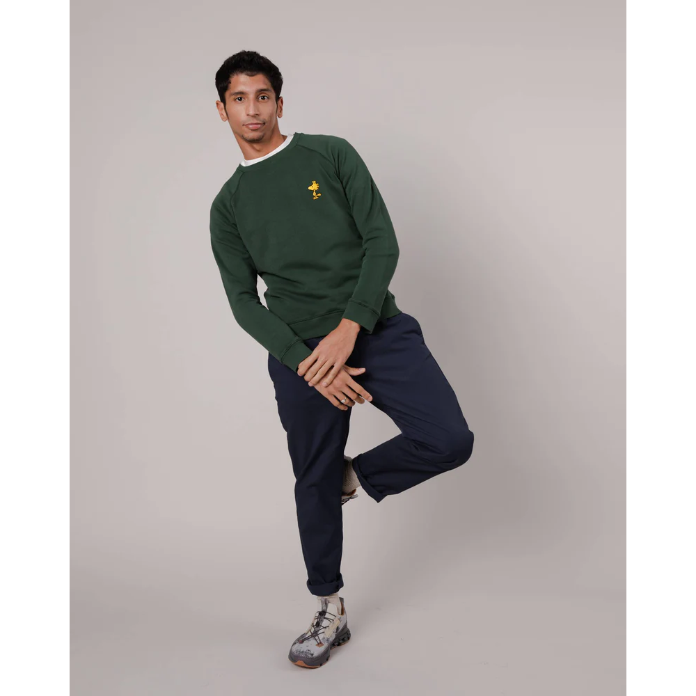 Woodstock Embroidered Green Sweatshirt