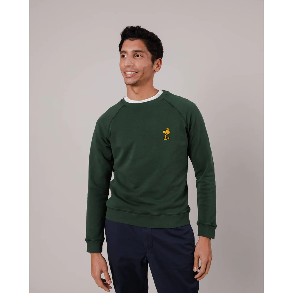 Woodstock Embroidered Green Sweatshirt