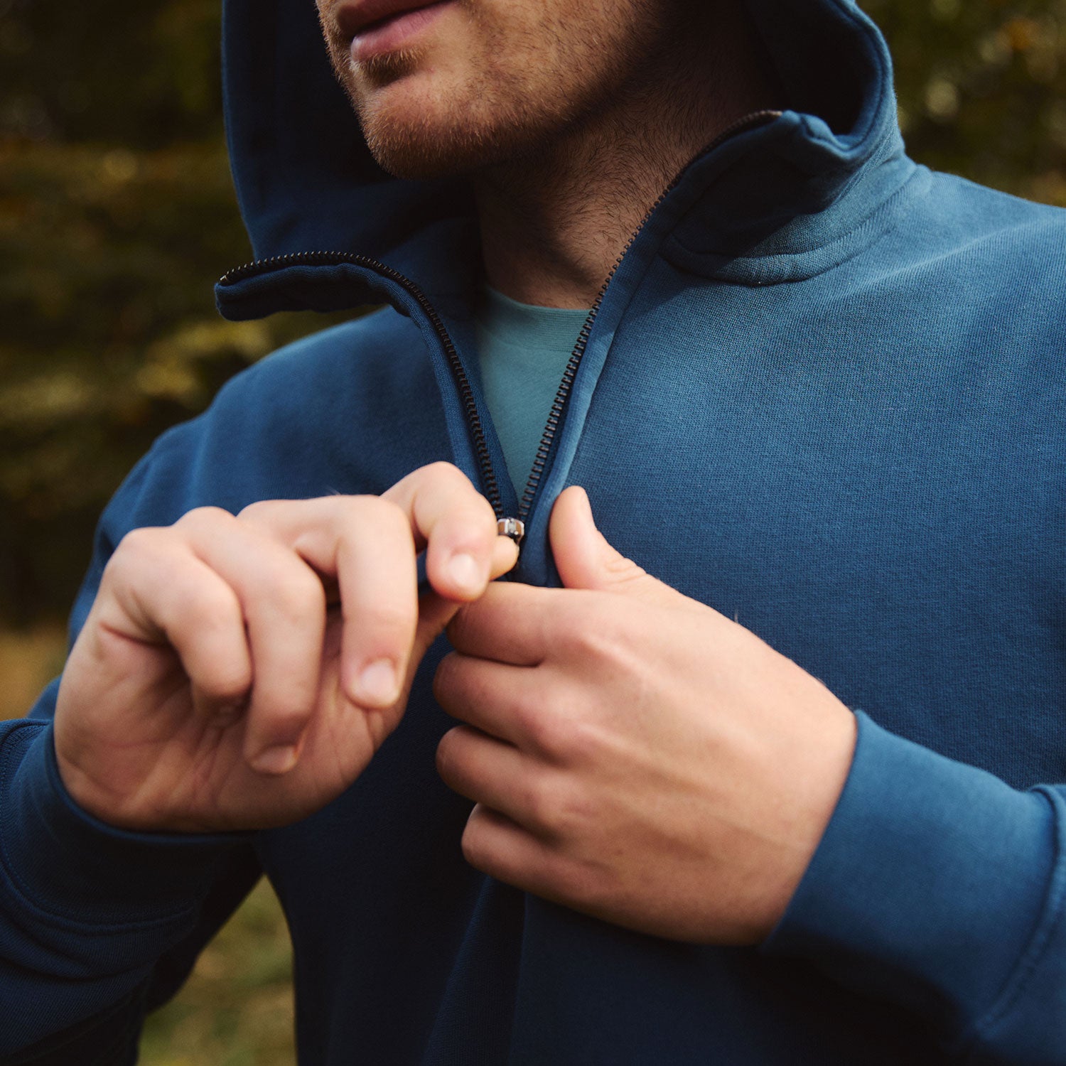 Birling Quarter Zip Hoodie Made From Organic Cotton