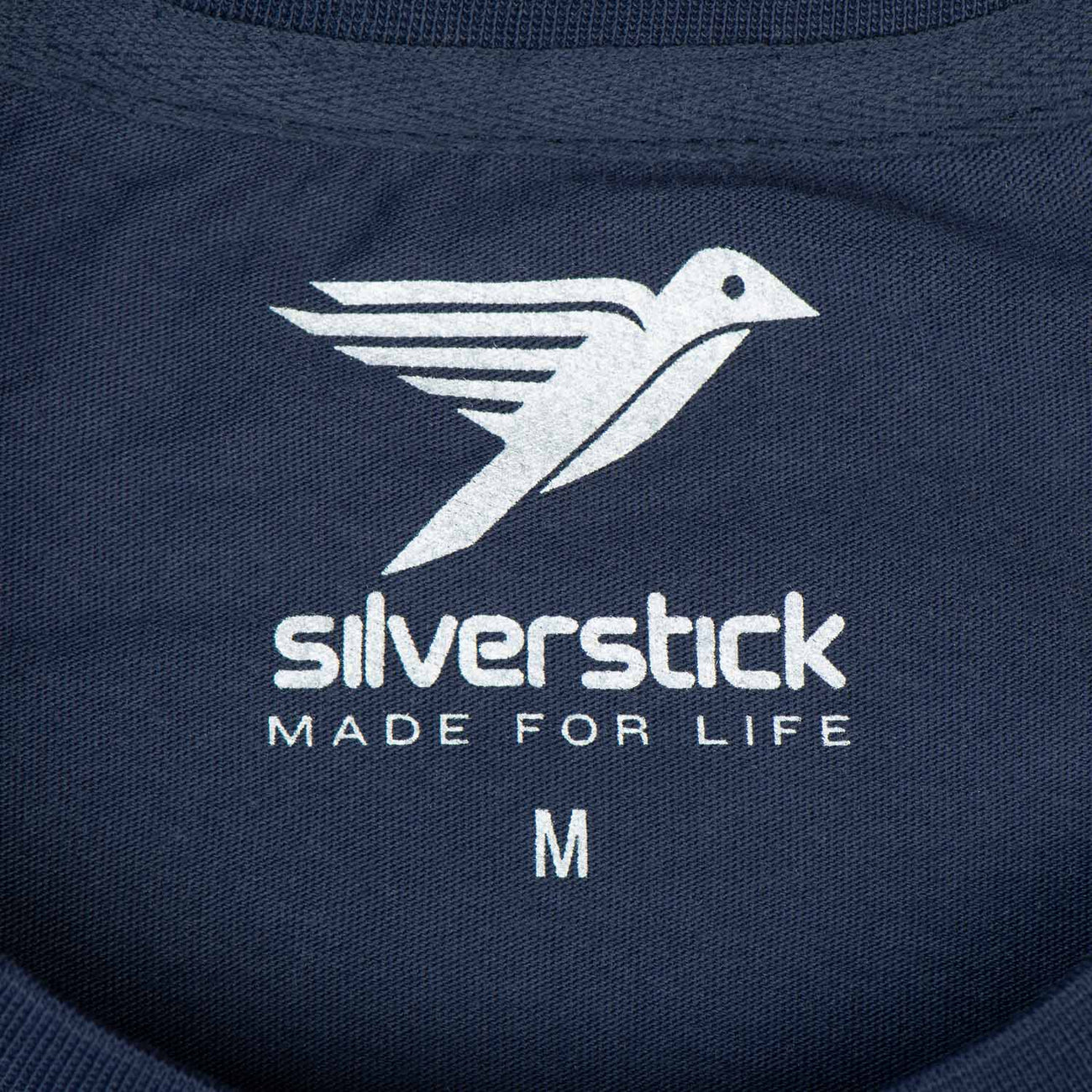 Silverstick Mens Organic Long Sleeve Polo Shirt Greenwood Deep Sea, L / Navy