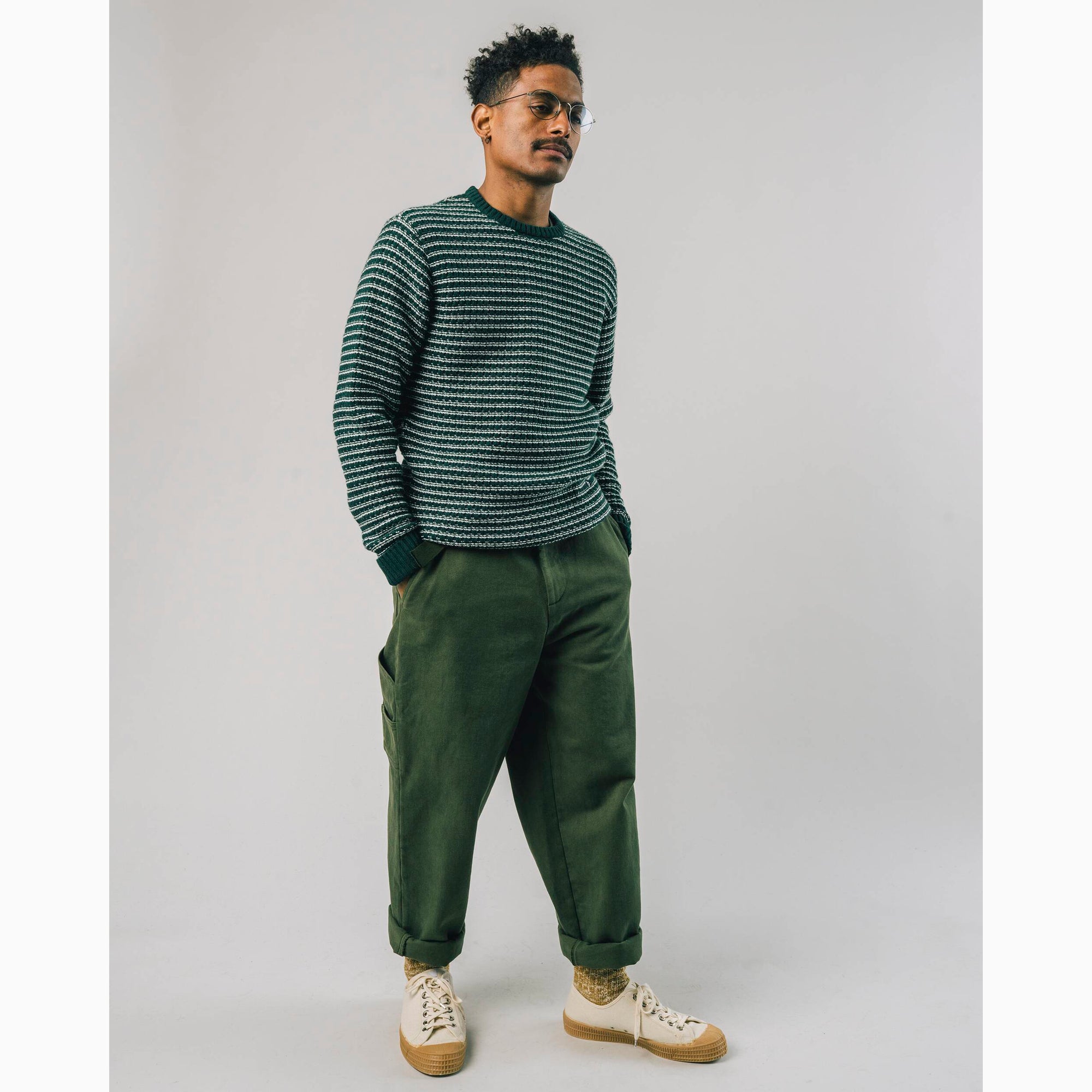 Stripes Jumper - Dark Green